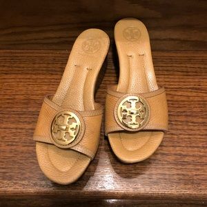 Tory Burch Wooden Wedge Sandals 7.5